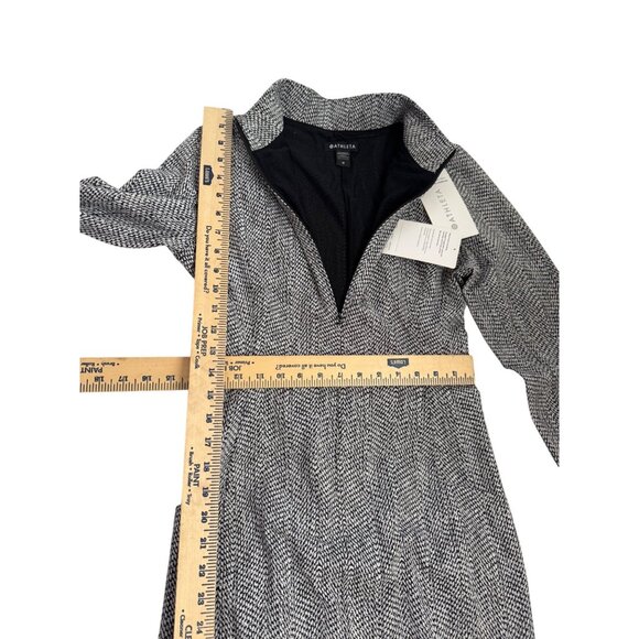 ATHLETA DELANCEY SKYLINE GRAY DRESS FULLY LINED & SIDE POCKETS - MEDIUM - Picture 8 of 10